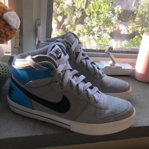 Nike Air Big High AC Wolf Grey and Blue Sneakers - Picture 5 of 5
